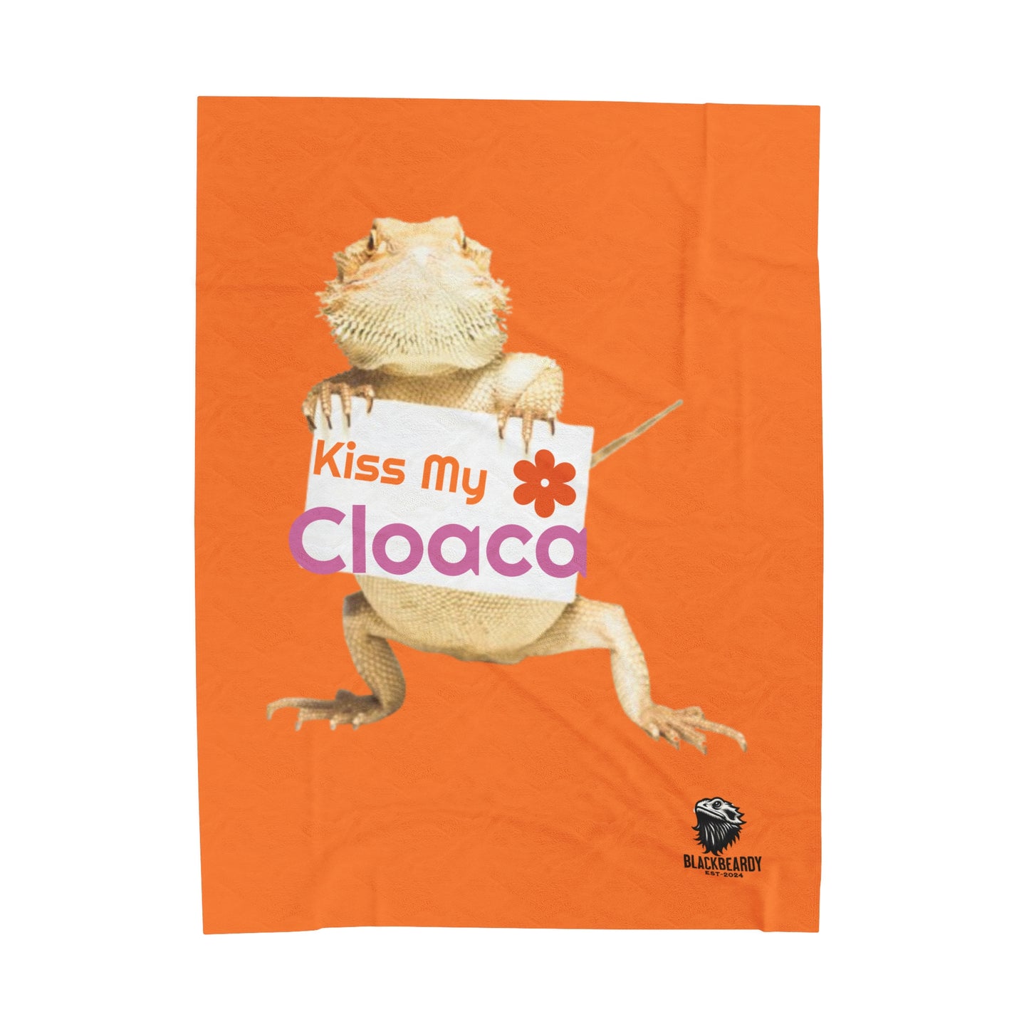 "Kiss My Cloaca" BlackBeardy Velveteen Plush Blanket
