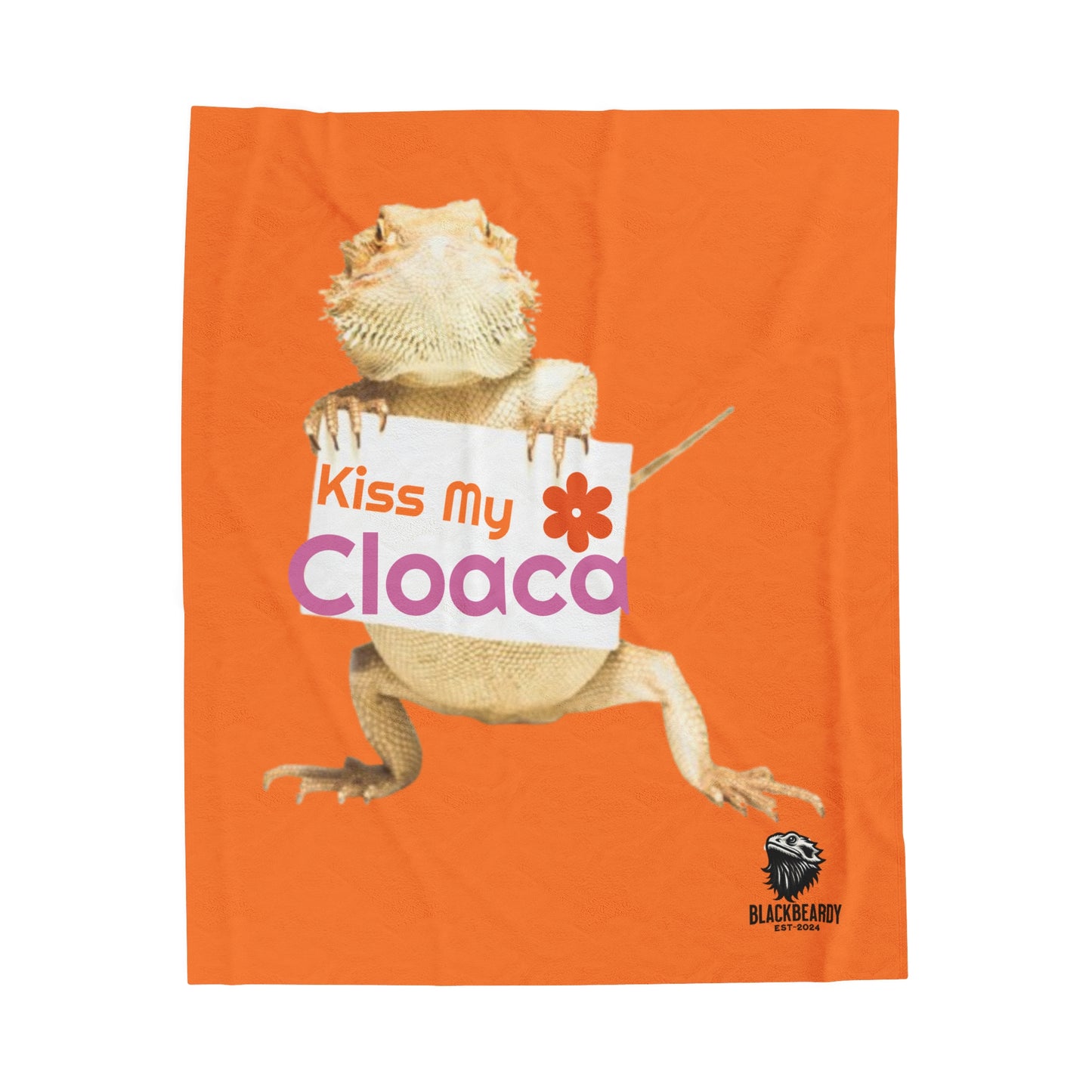 "Kiss My Cloaca" BlackBeardy Velveteen Plush Blanket