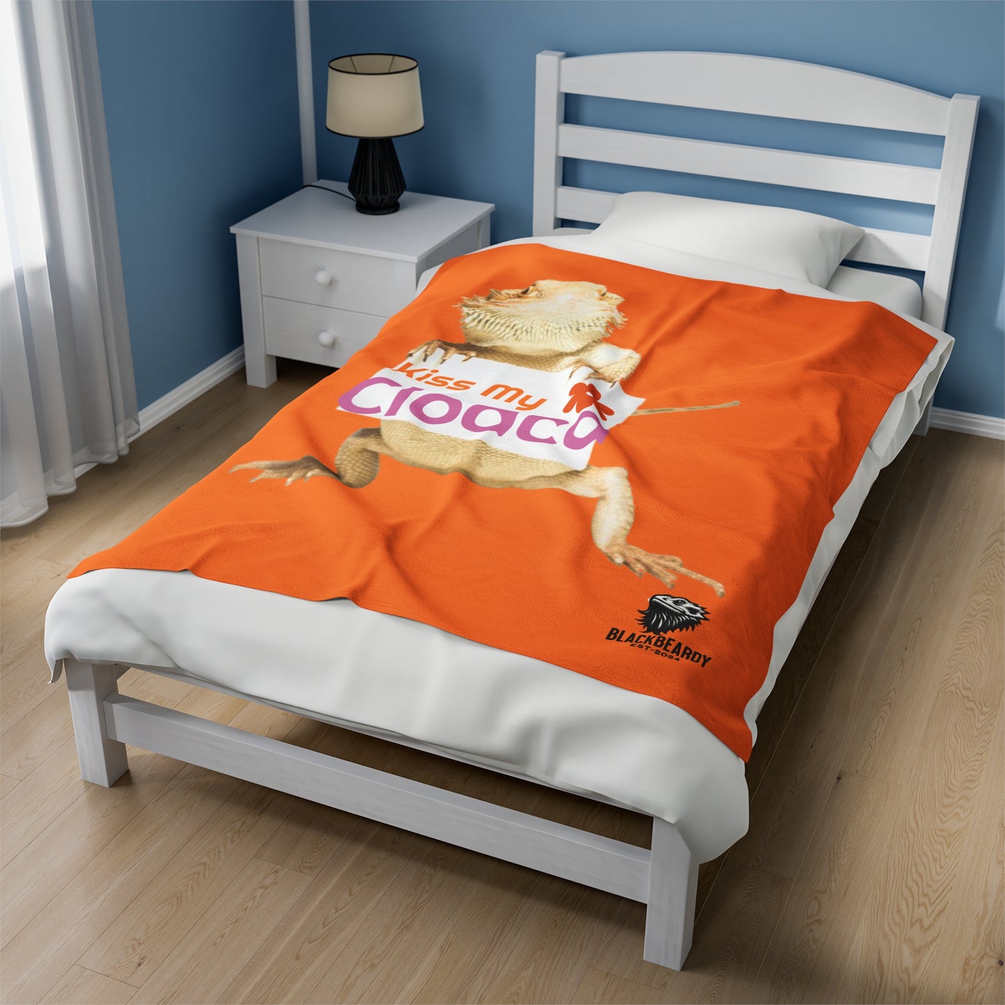 "Kiss My Cloaca" BlackBeardy Velveteen Plush Blanket