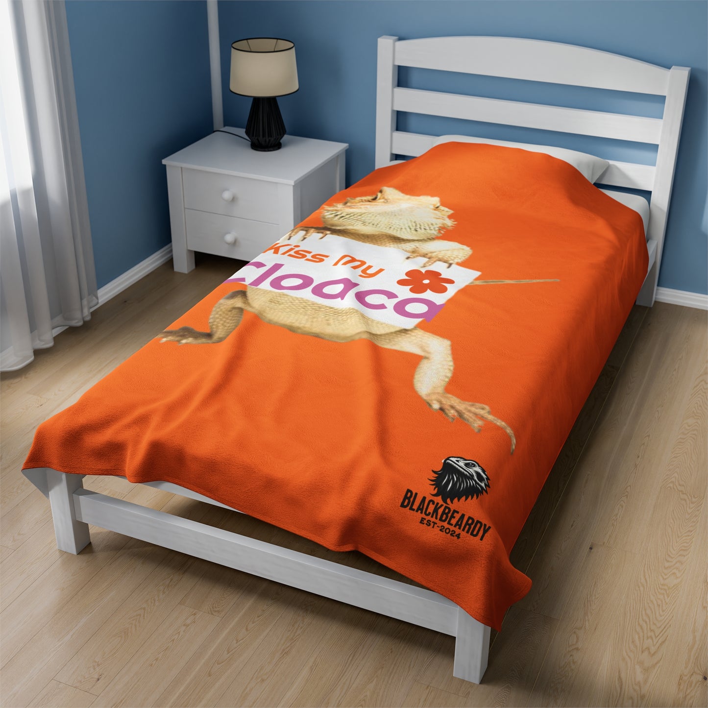 "Kiss My Cloaca" BlackBeardy Velveteen Plush Blanket