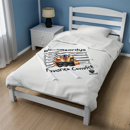 "Roach Convict" BlackBeardy Velveteen Plush Blanket