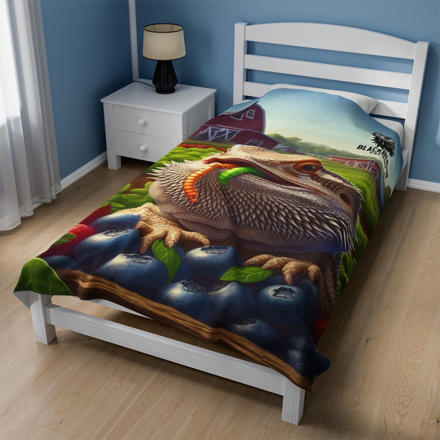 "Farm Beardy" Velveteen Plush Blanket