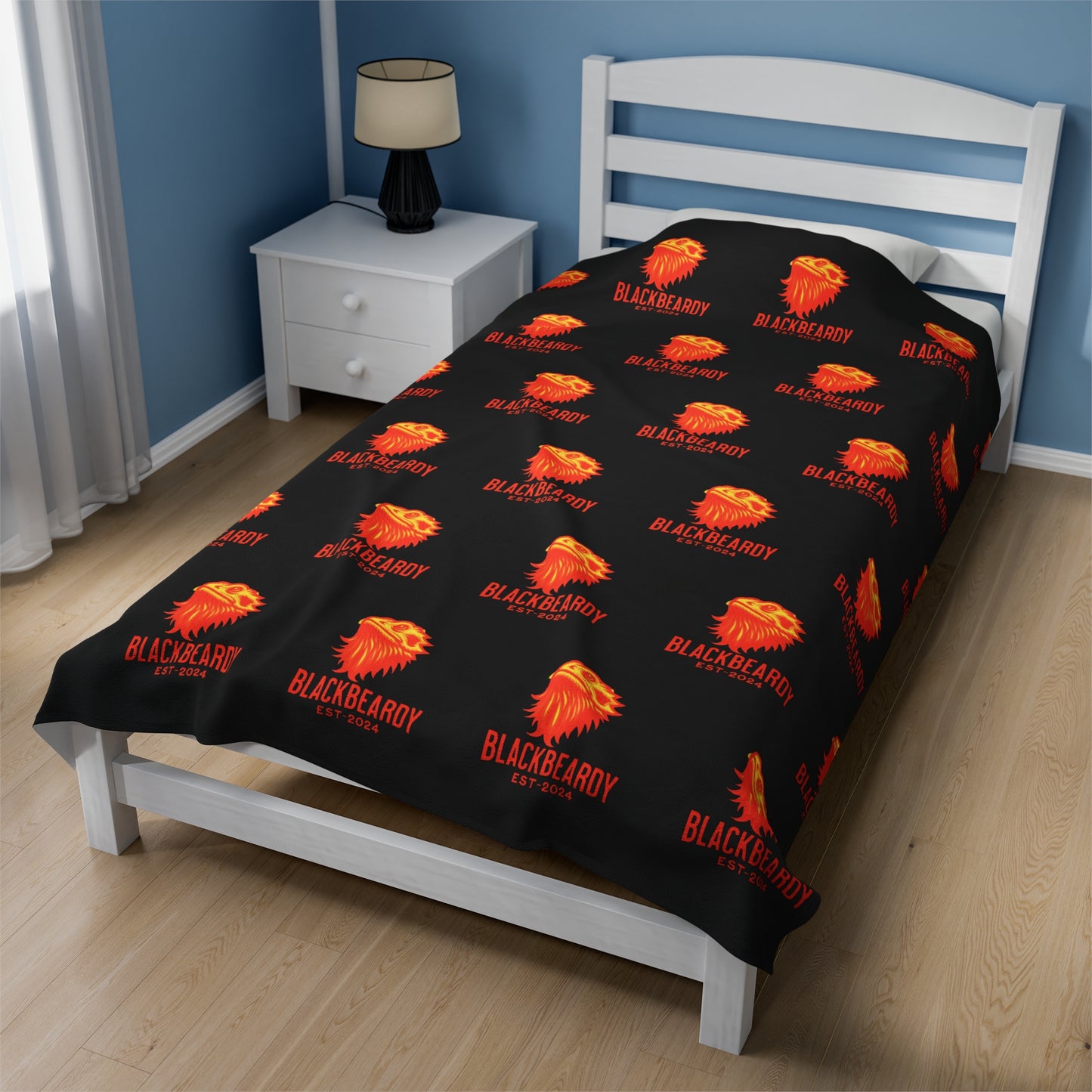 "OrangeBeardy" Velveteen Plush Blanket