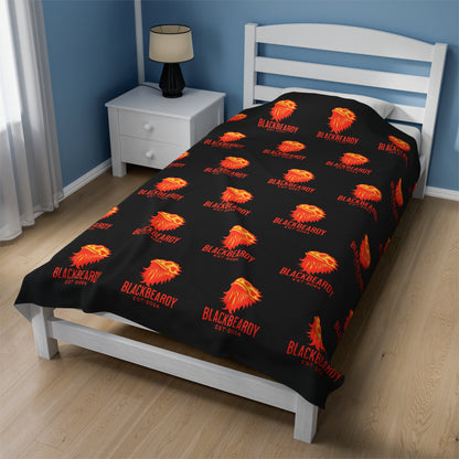 "OrangeBeardy" Velveteen Plush Blanket