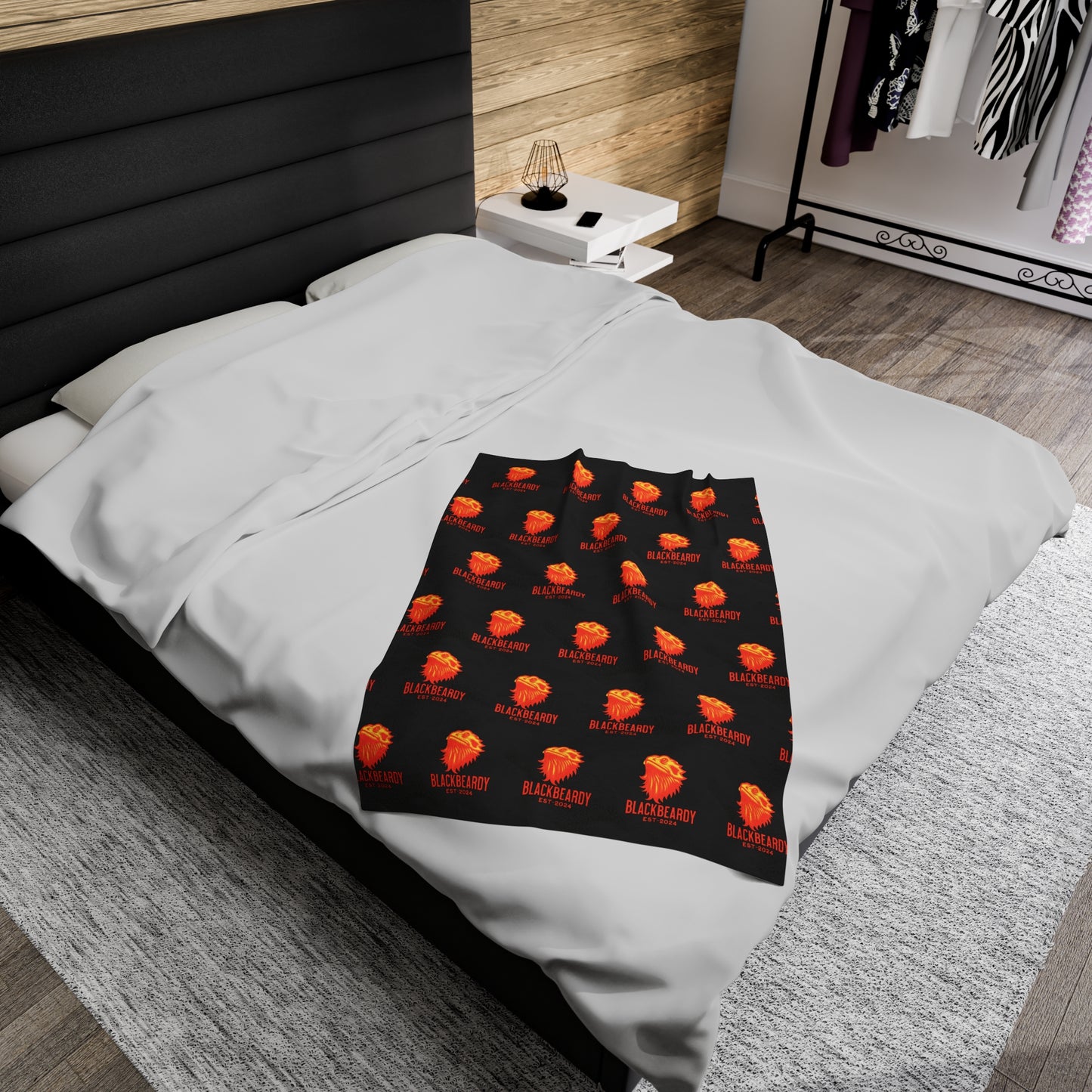 "OrangeBeardy" Velveteen Plush Blanket