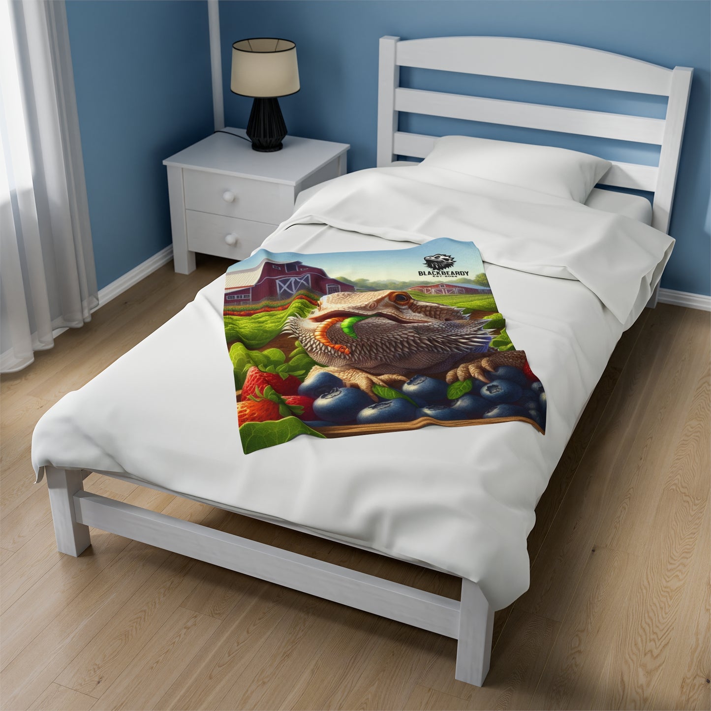 "Farm Beardy" Velveteen Plush Blanket