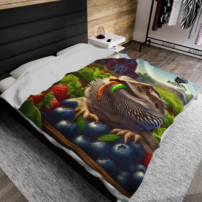 "Farm Beardy" Velveteen Plush Blanket