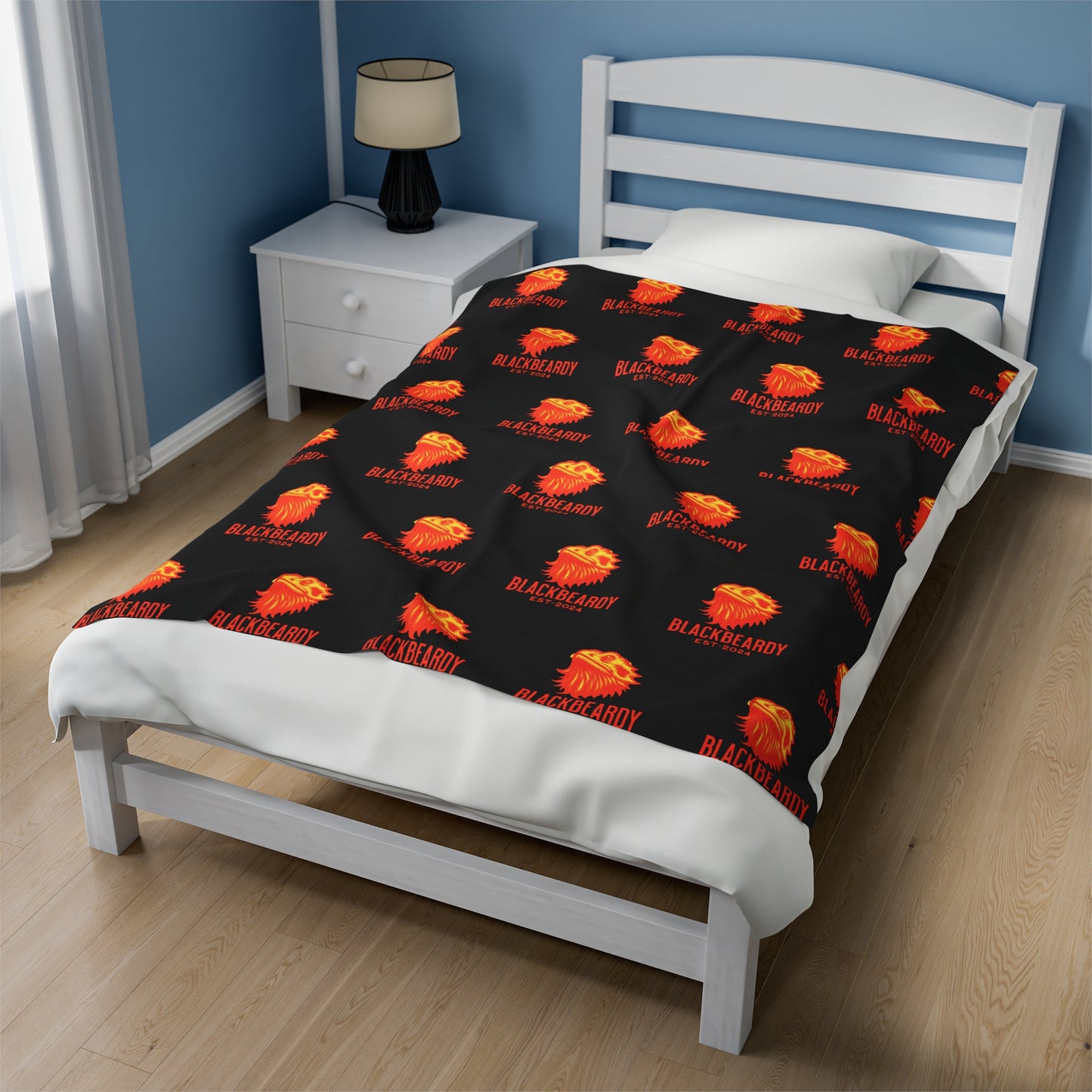 "OrangeBeardy" Velveteen Plush Blanket