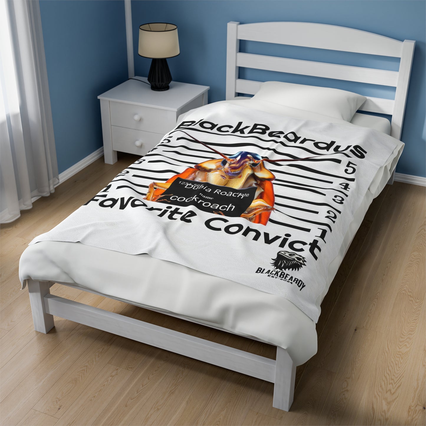 "Roach Convict" BlackBeardy Velveteen Plush Blanket