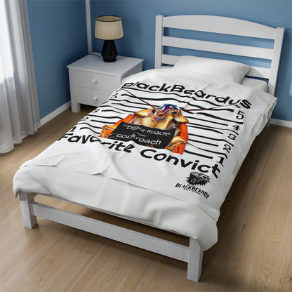 "Roach Convict" BlackBeardy Velveteen Plush Blanket