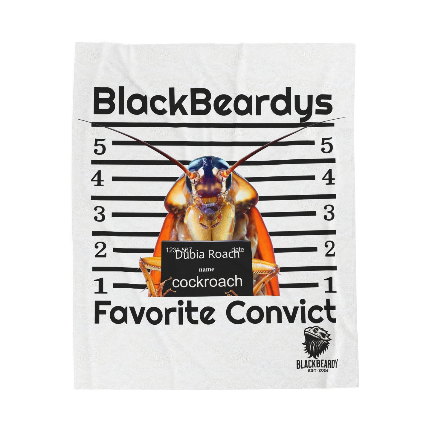 "Roach Convict" BlackBeardy Velveteen Plush Blanket