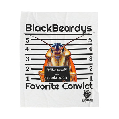 "Roach Convict" BlackBeardy Velveteen Plush Blanket