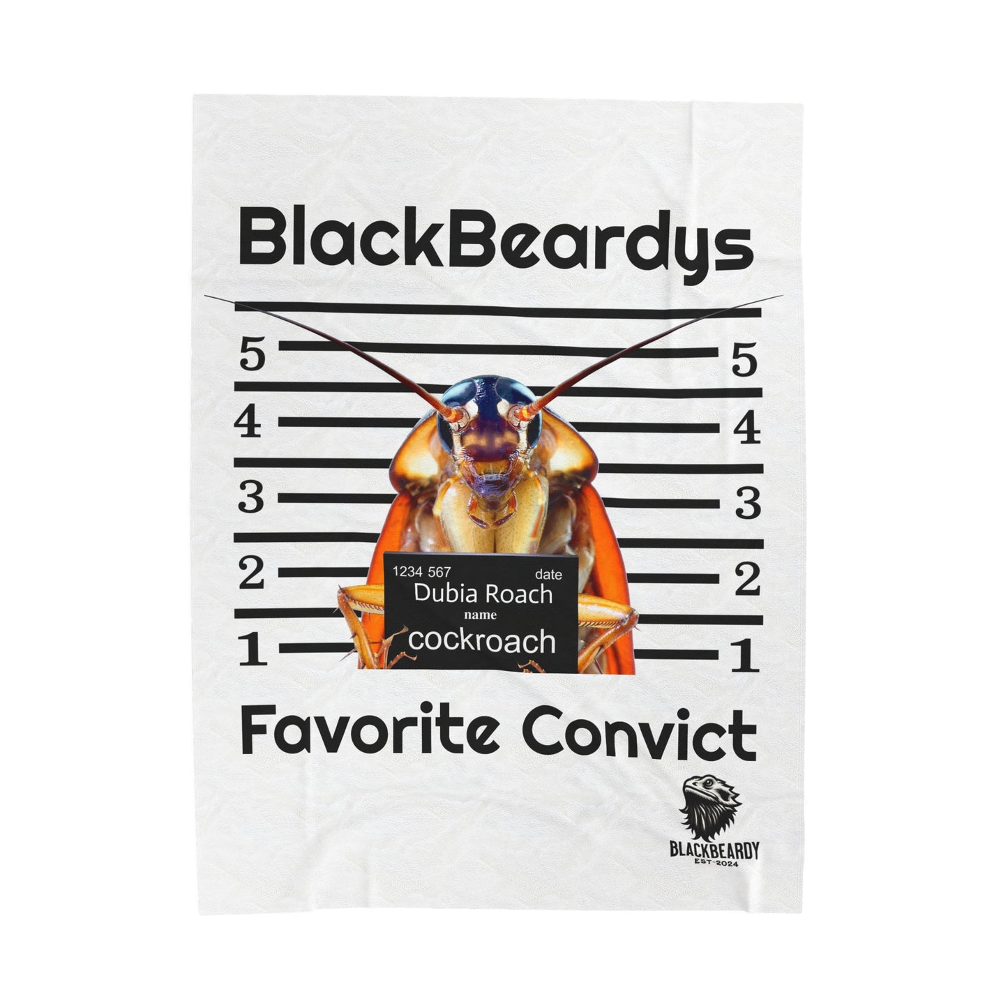 "Roach Convict" BlackBeardy Velveteen Plush Blanket