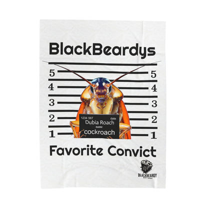 "Roach Convict" BlackBeardy Velveteen Plush Blanket