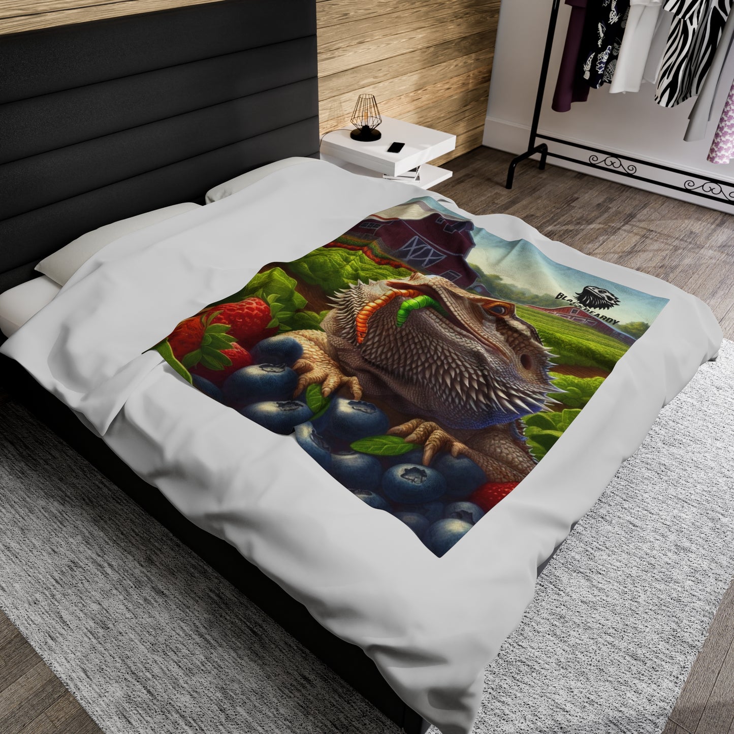 "Farm Beardy" Velveteen Plush Blanket
