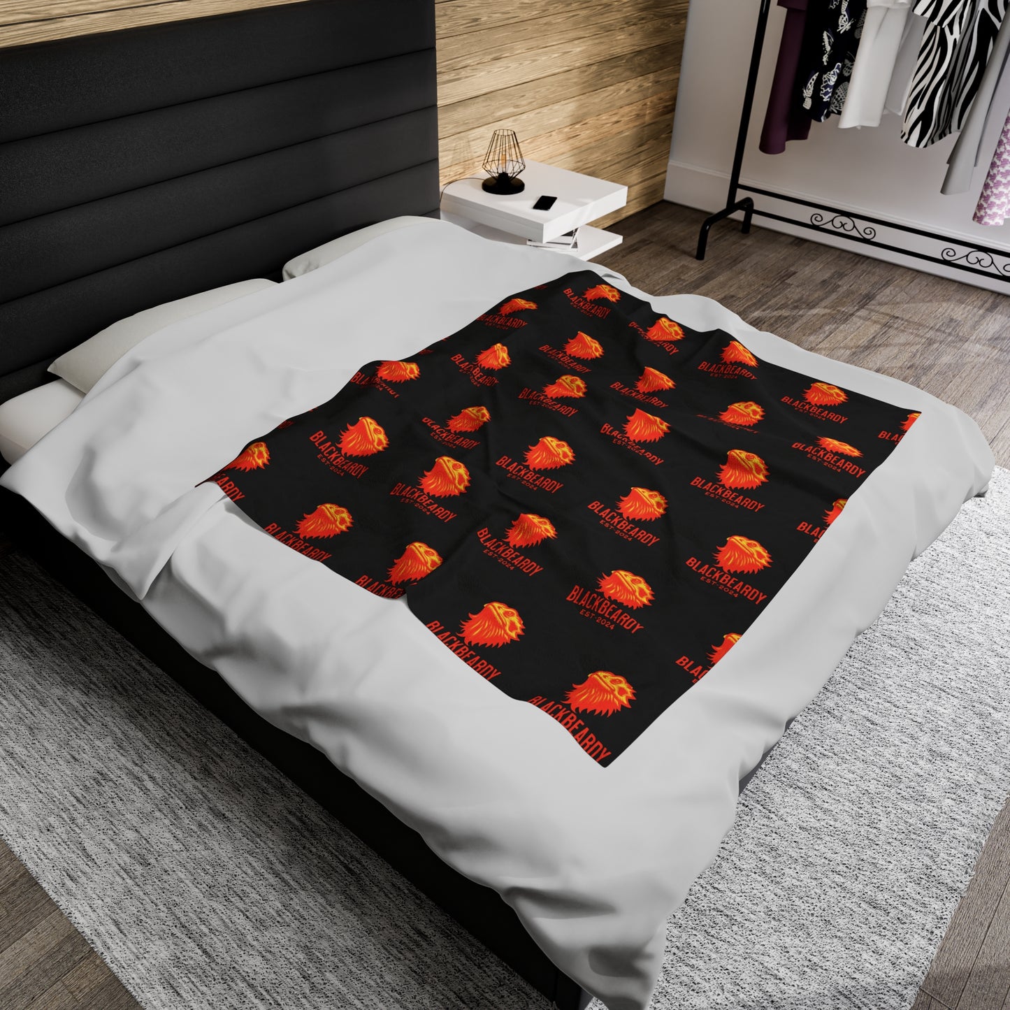 "OrangeBeardy" Velveteen Plush Blanket