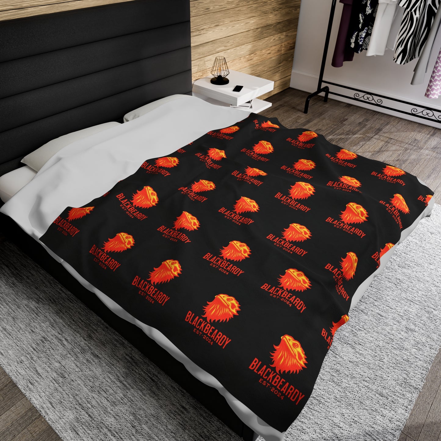 "OrangeBeardy" Velveteen Plush Blanket