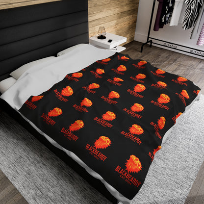 "OrangeBeardy" Velveteen Plush Blanket