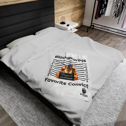"Roach Convict" BlackBeardy Velveteen Plush Blanket