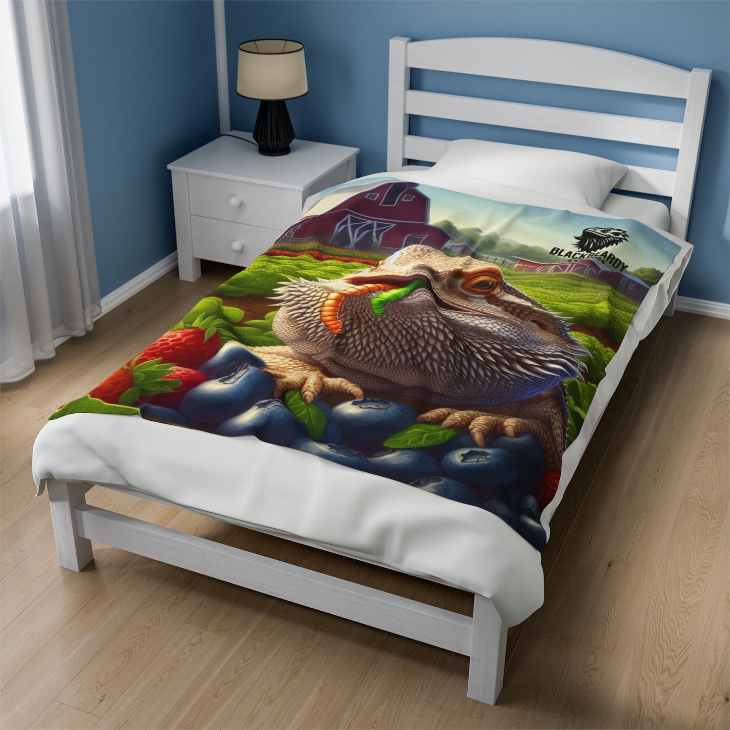 "Farm Beardy" Velveteen Plush Blanket