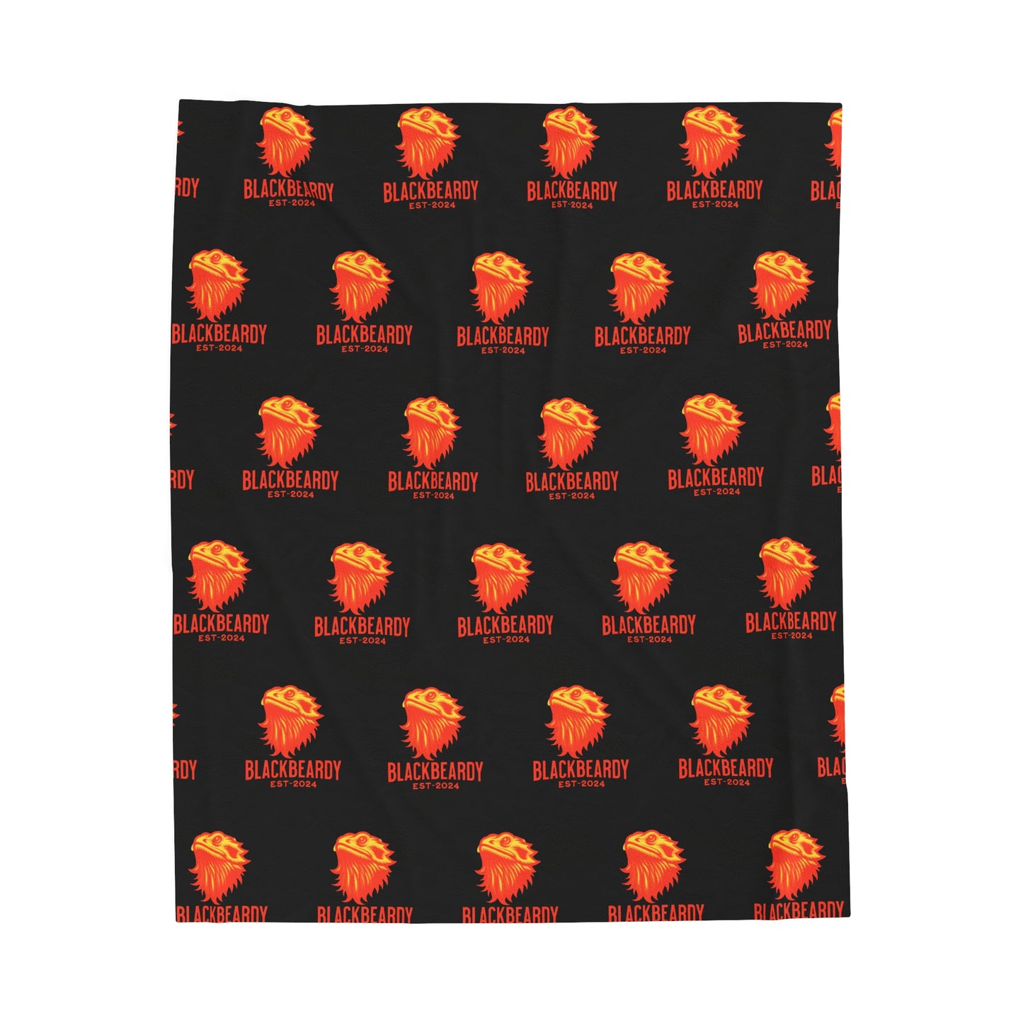 "OrangeBeardy" Velveteen Plush Blanket